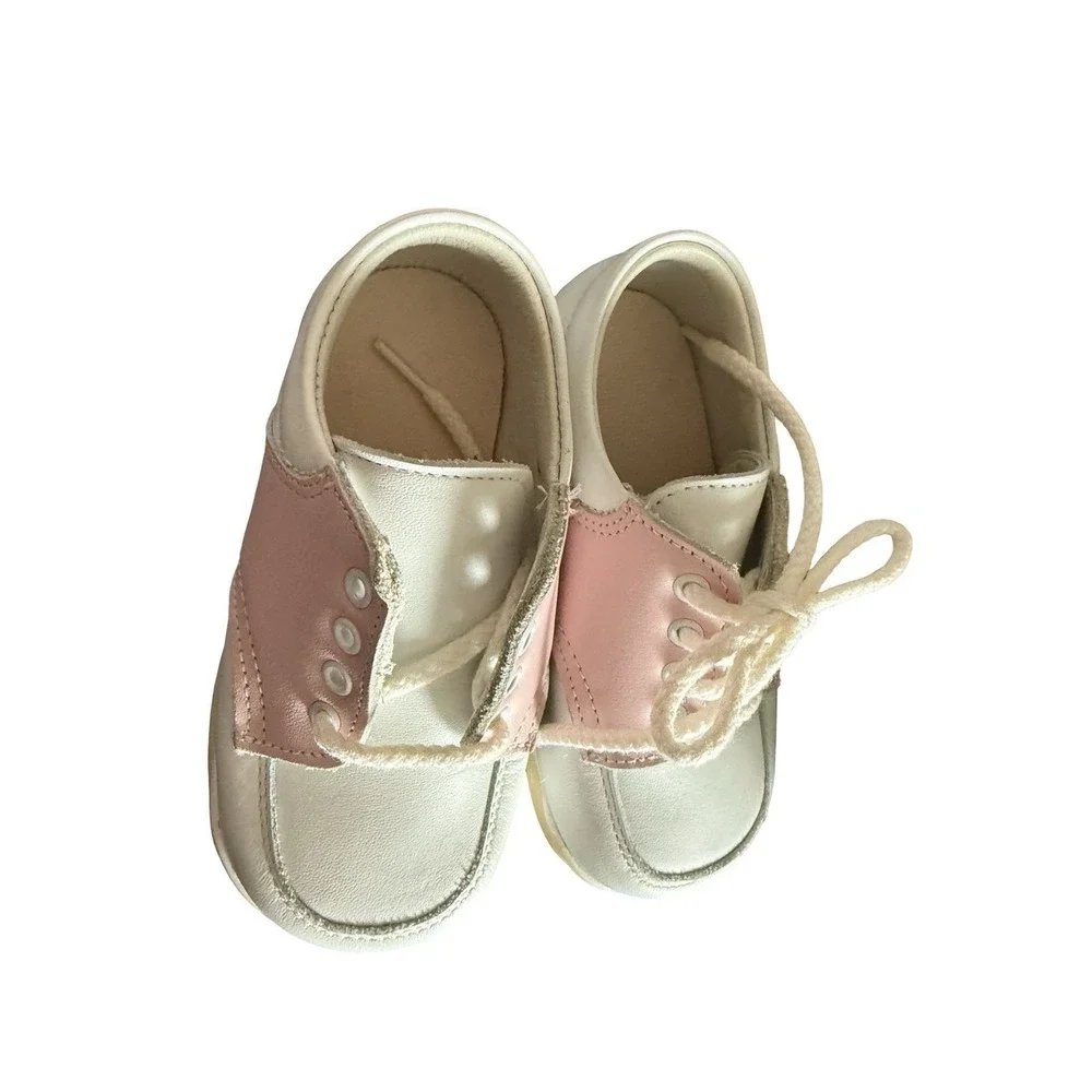 Stride Rite bunny hop‎ pink white saddle shoes size 5 1/2 E